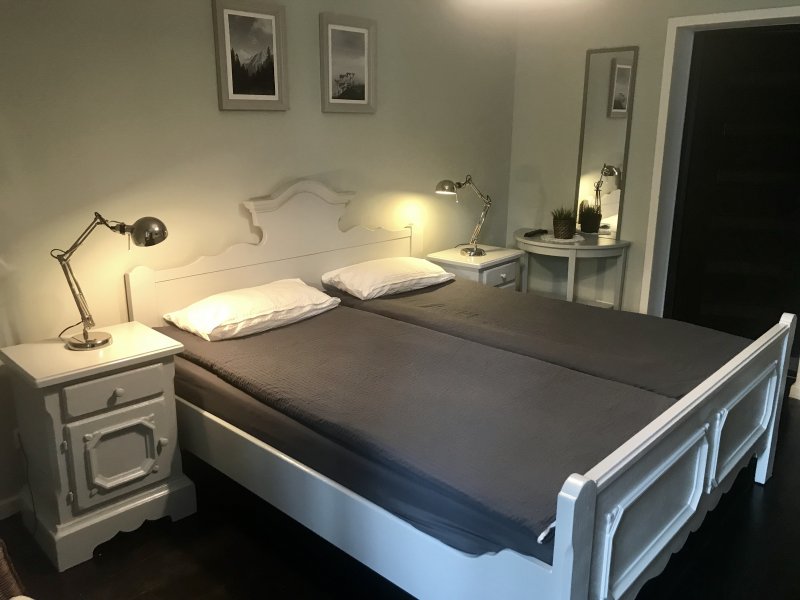Neu gestaltete Zimmer in der Pension Bergbach